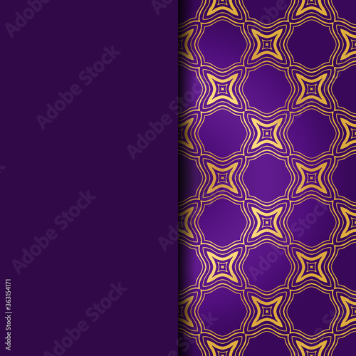 Luxury Traditional Ornamental Design. Card with Geometry Pattern. Vector Illustration. For Interior Design, Printing, Web And Textile Design.