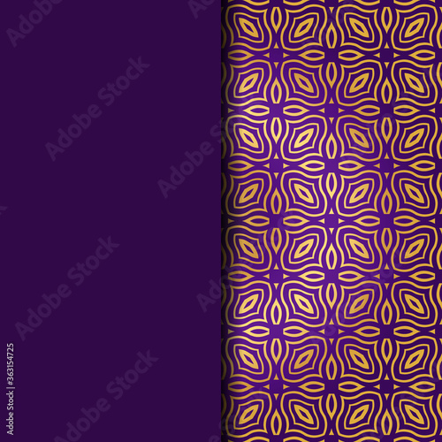 Luxury Traditional Ornamental Design. Card with Geometry Pattern. Vector Illustration. For Interior Design, Printing, Web And Textile Design.