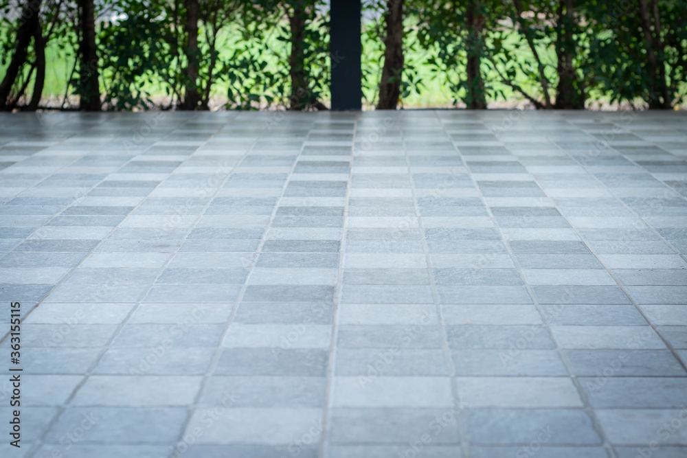 Fototapeta premium Black and white marble floor background in the house