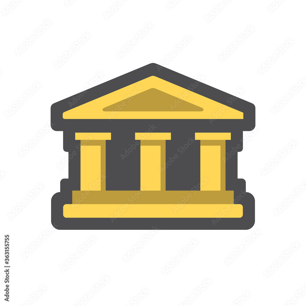 Bank building. House with columns. Vector Cartoon illustration Bank building. House with columns. Vector Cartoon illustration