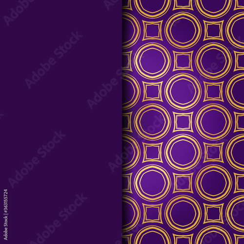 Luxury Traditional Ornamental Design. Card with Geometry Pattern. Vector Illustration. For Interior Design, Printing, Web And Textile Design.