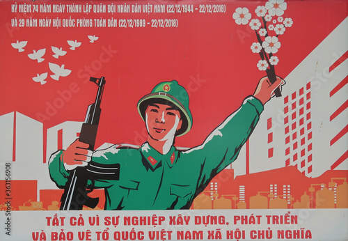 Affiche de propagande vietnamienne : 