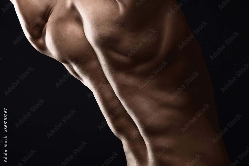 Back of a muscular man Back of a muscular man