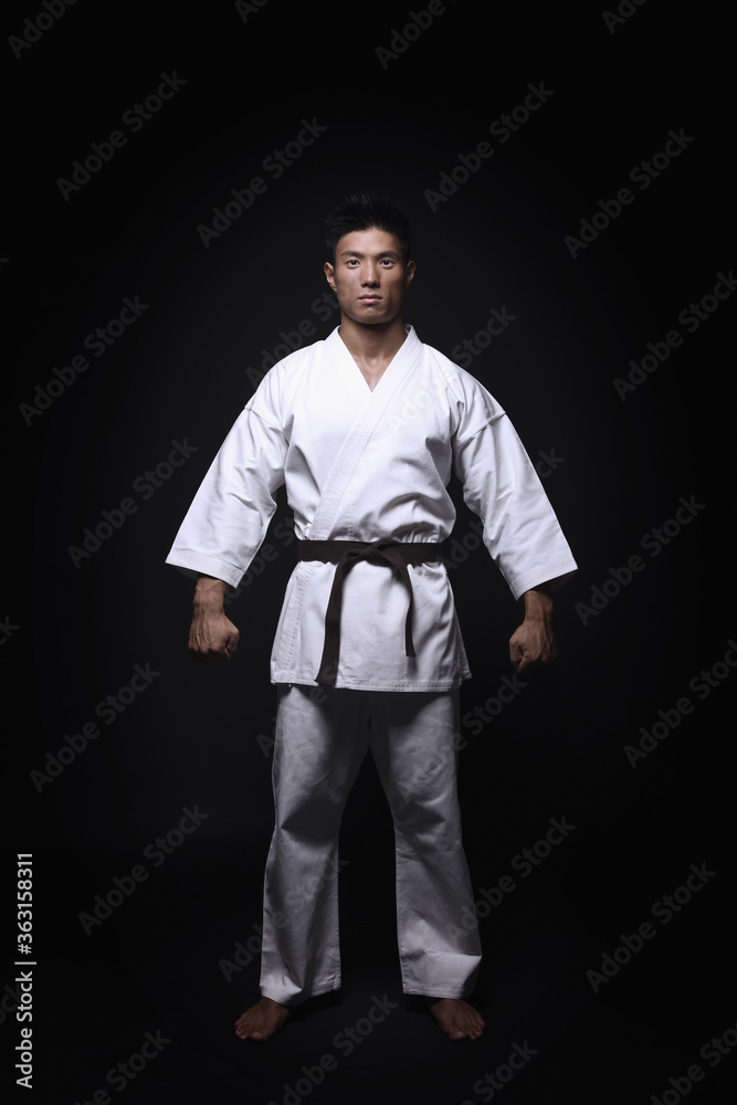 Man in karate uniform