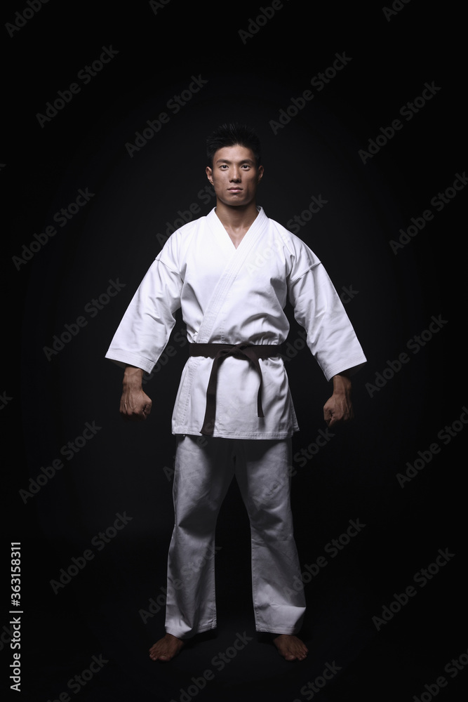 Man in karate uniform Man in karate uniform