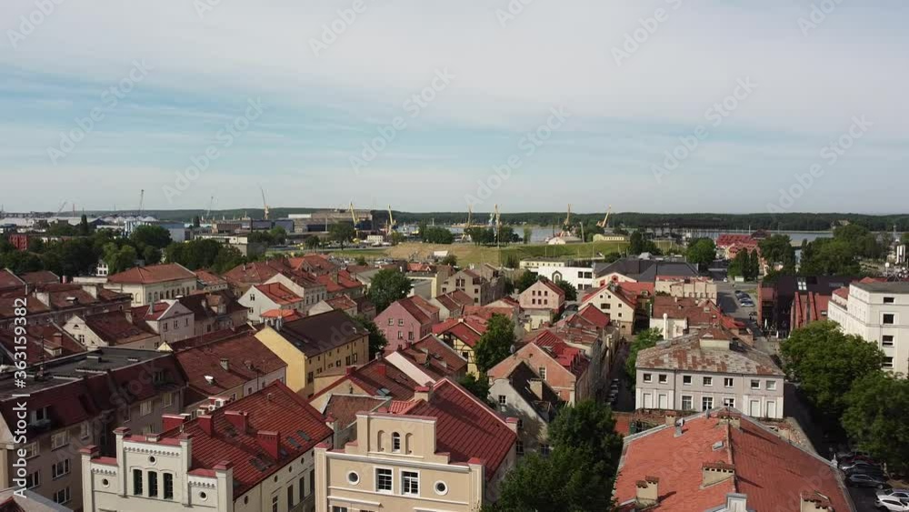 Klaipeda city aerial panorama view Klaipeda city aerial panorama view