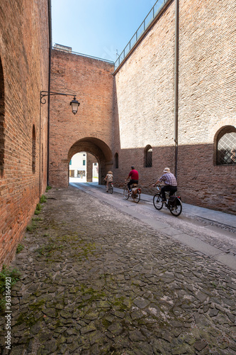 The walled town of Montagnana in Italy