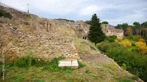 Ruins of famous Pompeii city, Italy.Villa Imperiale photo