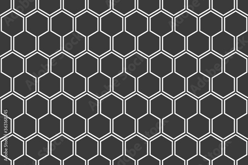 Stylish pattern of hexagons. Simple repeating background. Vector beautiful wallpaper