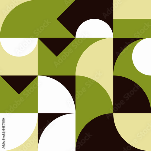 Geometry minimalistic artwork poster with simple shape and figure. Abstract vector pattern design in Scandinavian style for web banner, business presentation, branding package, fabric print, wallpaper
