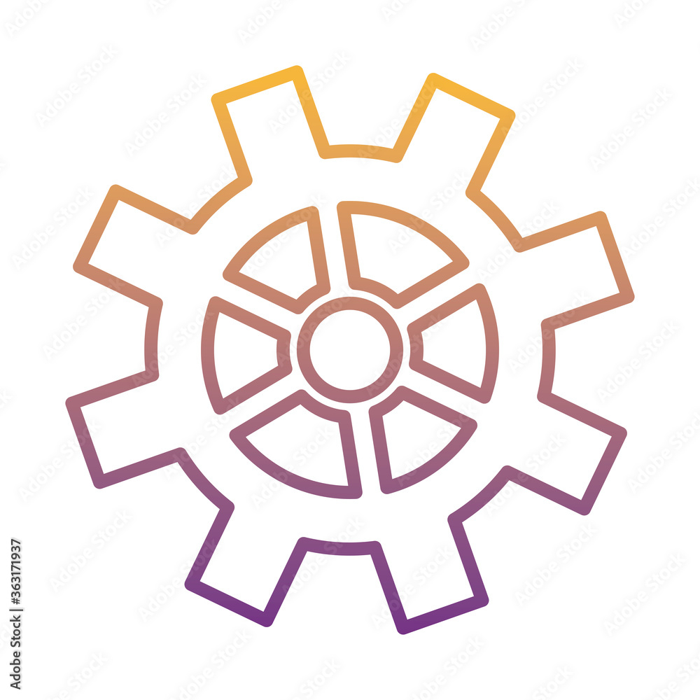 gear machine work gradient line style icon gear machine work gradient line style icon