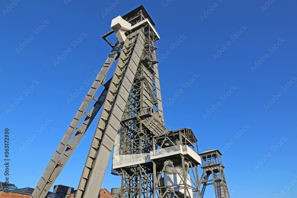 Naklejka premium Headframe of C-mine in Belgium