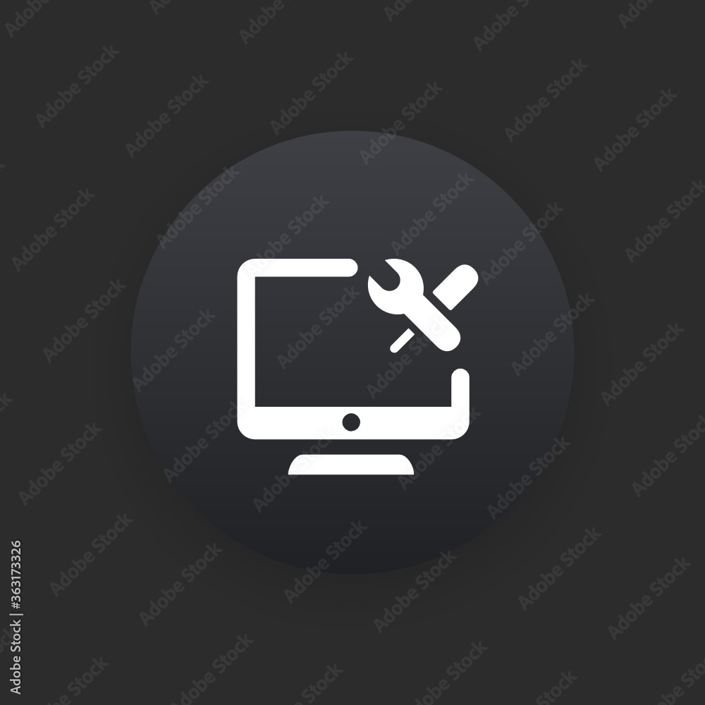 PC Setting -  Matte Black Web Button