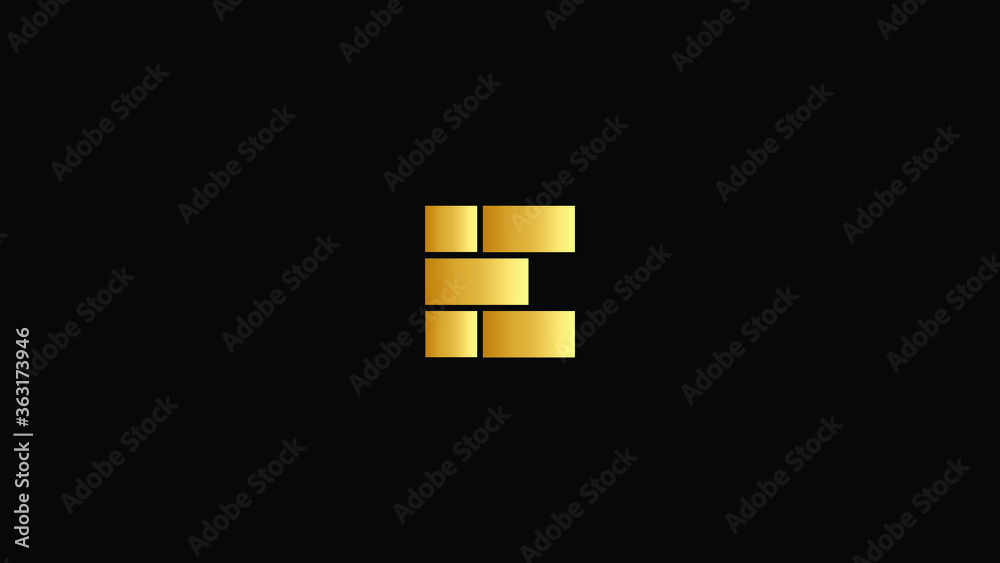 Obraz premium E Letter logo design template vector Sign Symbol Monogram