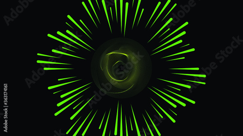 Abstract flow lines background . Fluid wavy shape .Striped linear pattern . Vector illustration