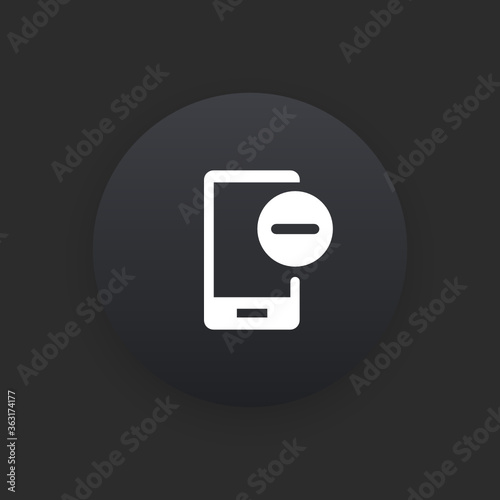 Remove Device - Matte Black Web Button