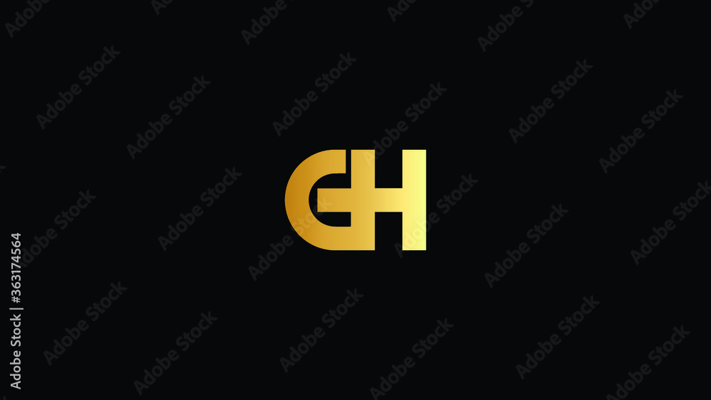 GH Letter logo design template vector Sign Symbol Monogram GH Letter logo design template vector Sign Symbol Monogram