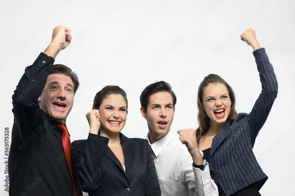 Business people celebrating their success Business people celebrating their success