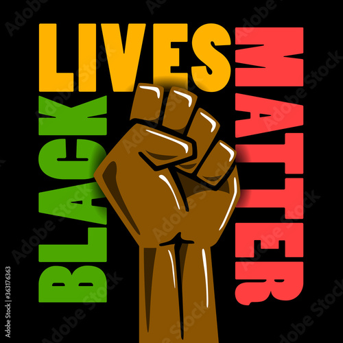 Black lives matters. Social poster, banner. Stop racism police violence. I can’t breathe. Flat illustration