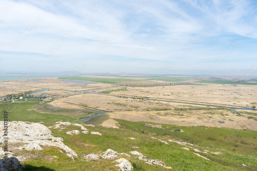 Beautiful panorama from Enisala Medieval Fortress, Romania