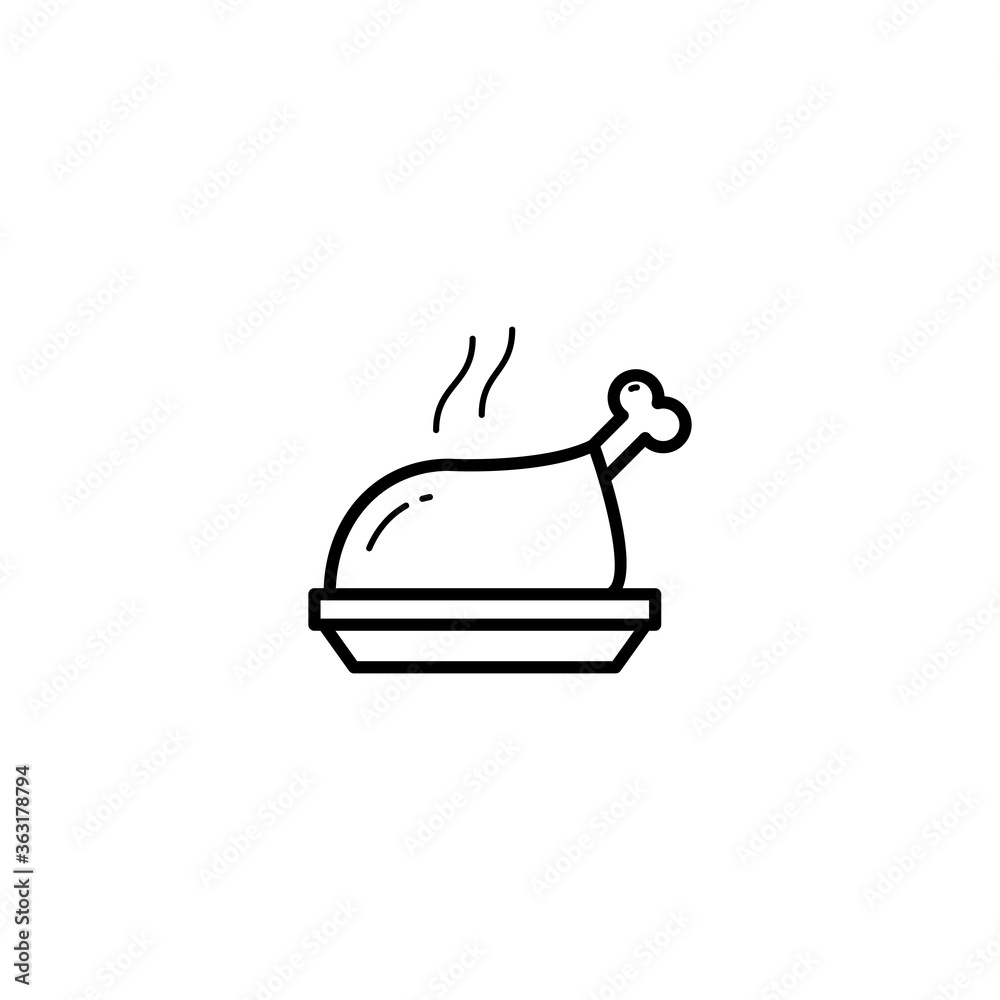 chicken roast icon vector illustration chicken roast icon vector illustration