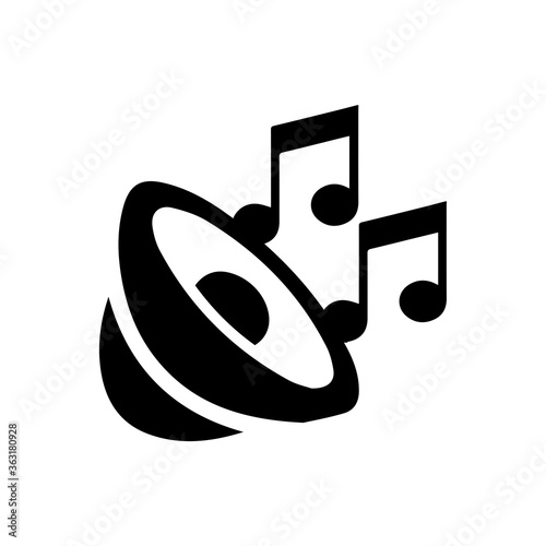 Music note icon vector illustration