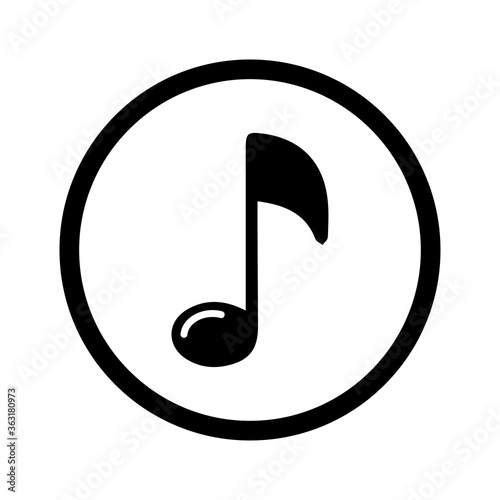 Music note icon vector illustration