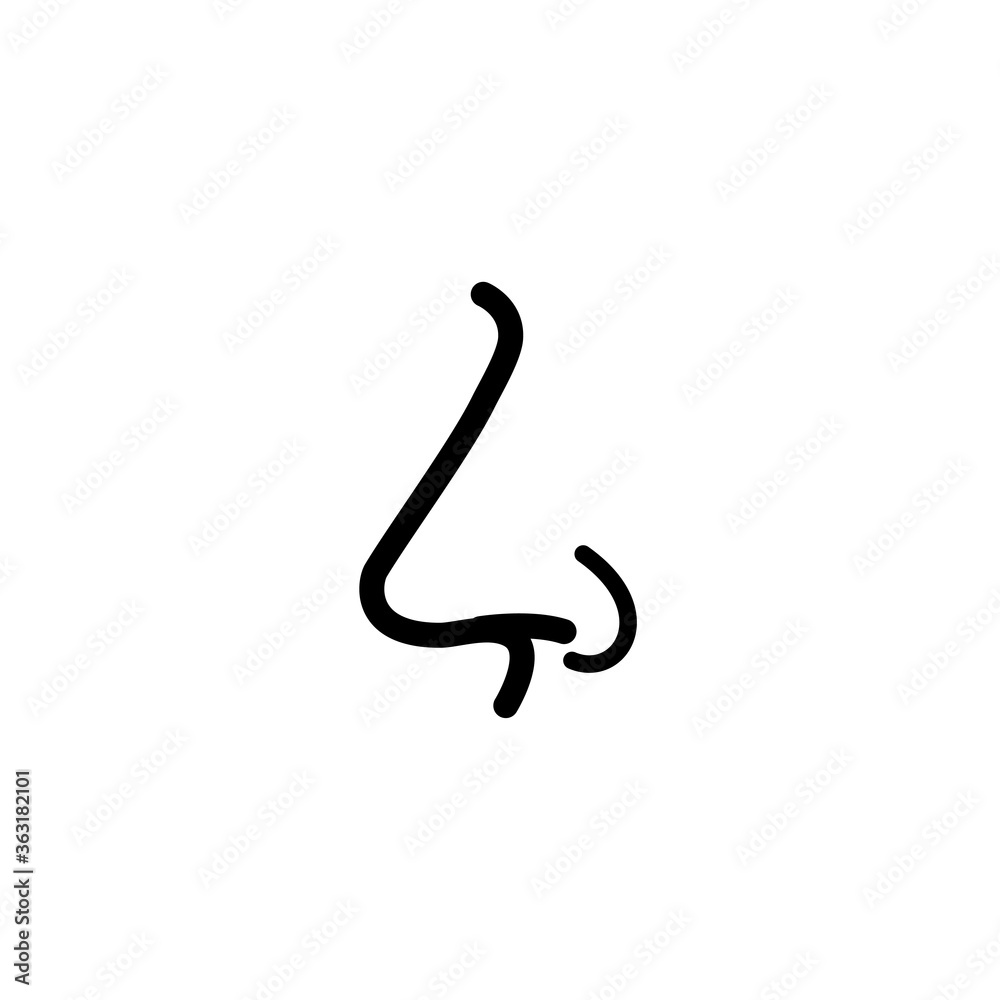 nose icon vector symbol template