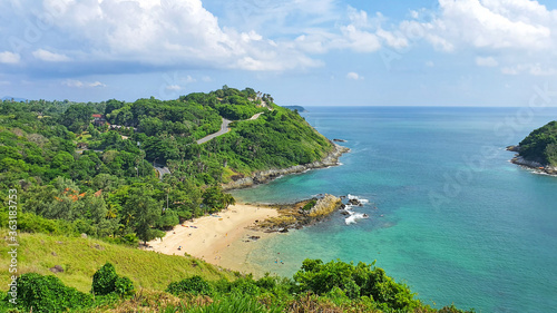 Seaview & palm trees at Promthep Cape at Phuket