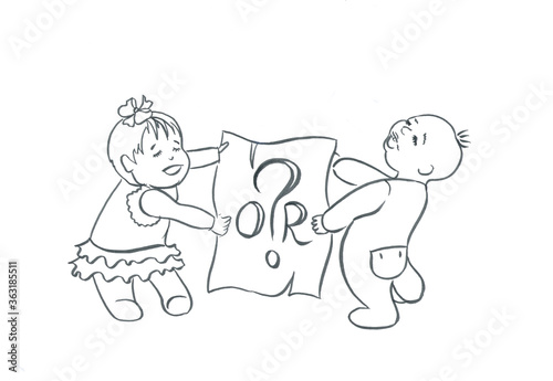 gender reveal party element boy or girl