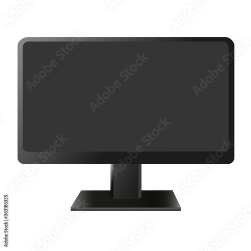 lcd monitor isolated on white