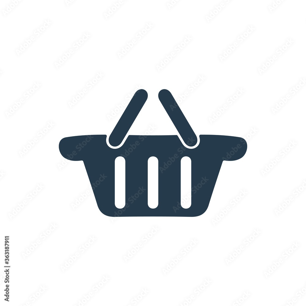 Shopping basket icon illustration isolated on white background. Shopping basket icon illustration isolated on white background.