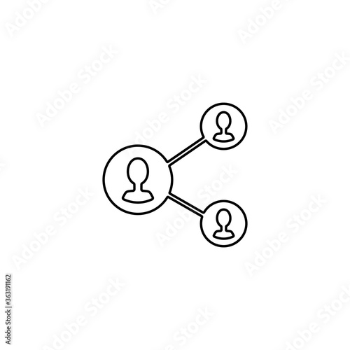 People connecting icon illustration. Social networking sign.
