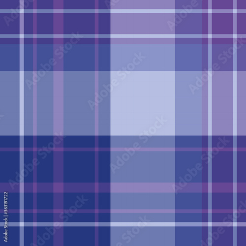 Seamless pattern in simple evening blue and violet colors for plaid, fabric, textile, clothes, tablecloth and other things. Vector image.