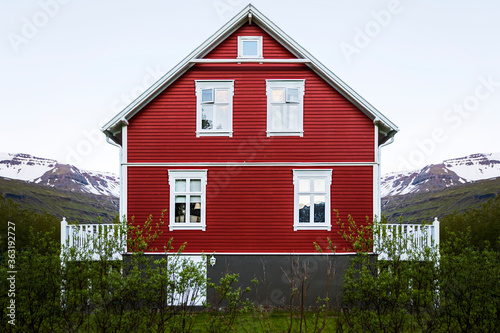 Wallpaper Mural Horizontal composition of Iceland typical red house Torontodigital.ca