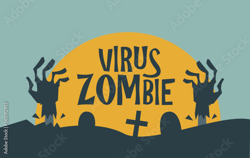 Logo Virus Zombie Illustrator