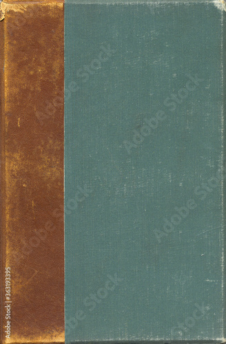 Textile texture. Old book cover. Rough canvas surface. Blank retro page. Empty place for text. Perfect for background and vintage style design.