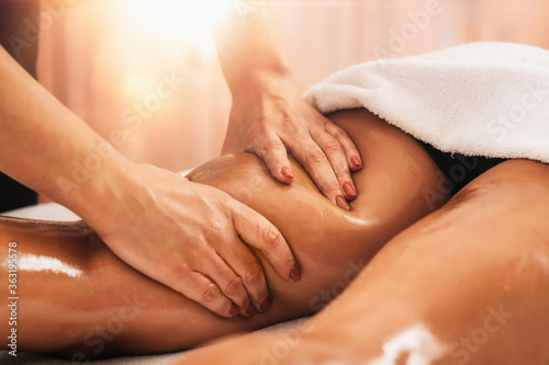Anti Cellulite Massage of a Thigh photo