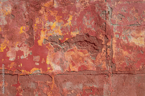 Old, red wall.