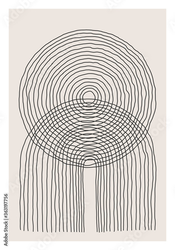 Trendy abstract creative minimalist artistic hand painted composition