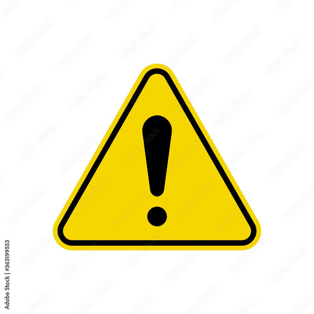 Exclamation Sign. ISO Triangle Warning Symbol Simple, Flat Vector, Icon You Can Use Your Website Design, Mobile App Or Industrial Design. Vector Illustration Exclamation Sign. ISO Triangle Warning Symbol Simple, Flat Vector, Icon You Can Use Your Website Design, Mobile App Or Industrial Design. Vector Illustration