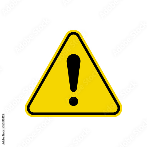 Exclamation Sign. ISO Triangle Warning Symbol Simple, Flat Vector, Icon You Can Use Your Website Design, Mobile App Or Industrial Design. Vector Illustration