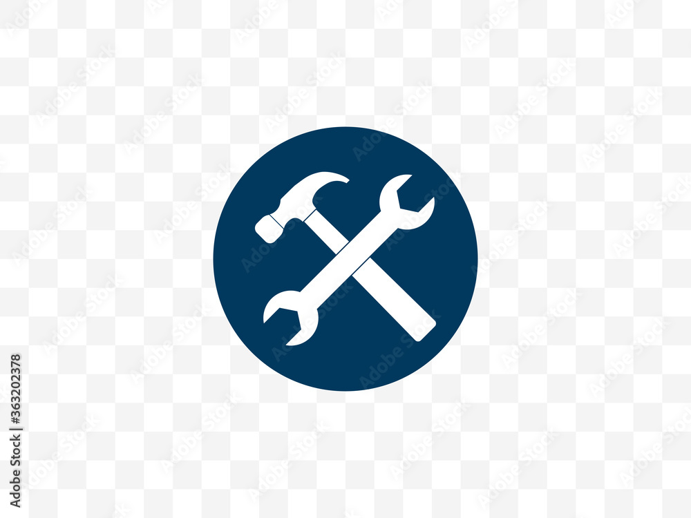 Service, technical, tools icon. Vector illustration, flat design.