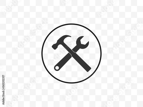 Service, technical, tools icon. Vector illustration, flat design.