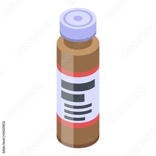 Medical syringe jar icon. Isometric of medical syringe jar vector icon for web design isolated on white background