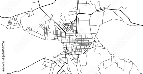 Urban vector city map of Kon Tum, Vietnam