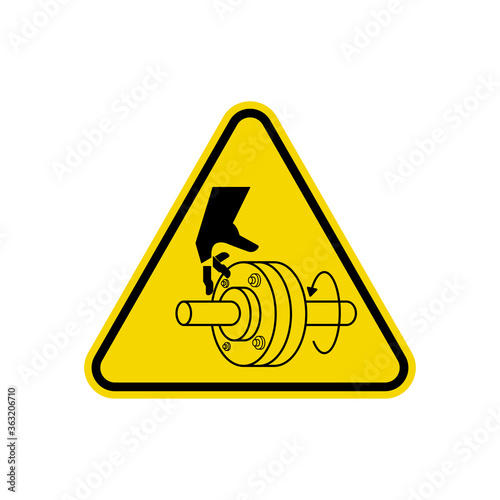 Cutting Fingers or Hand Warning Triangle Sign Isolated On White Background. Caution Symbol Simple, Flat Vector, Icon You Can Use Your Website Design, Mobile App Or Industrial Design