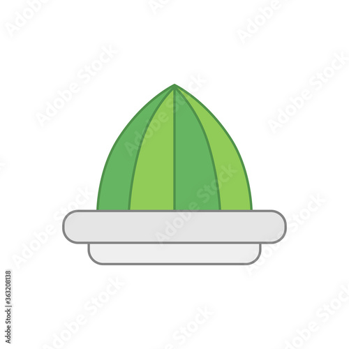 Flat icon lemon squeezer isolated on white background. Vector illustration.