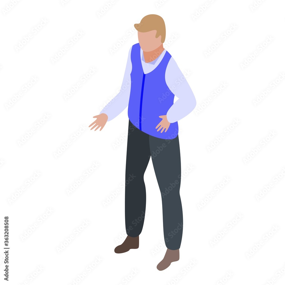 Man headhunter icon. Isometric of man headhunter vector icon for web design isolated on white background Man headhunter icon. Isometric of man headhunter vector icon for web design isolated on white background