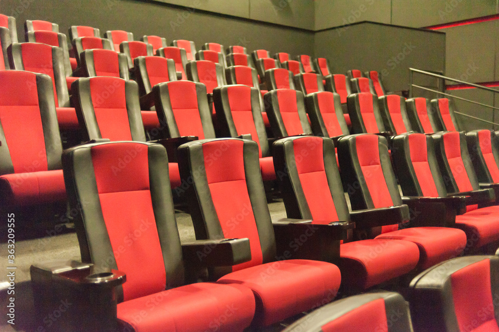 Fototapeta premium Empty chairs in the university auditorium for study